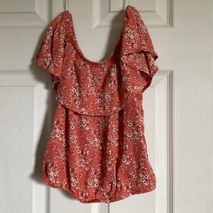 White fawn, medium girls halter blouse.